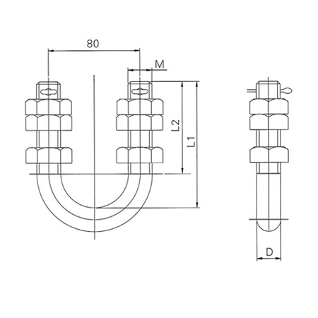 UJ-shaped screws