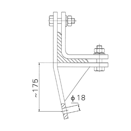 Straight line with fasteners