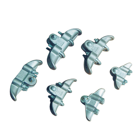 Ground wire suspension clamps