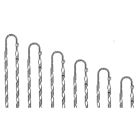 Pre-twisted cable tension clamp